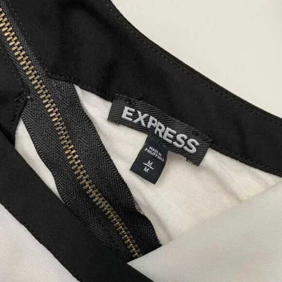 Express Tank Top Medium Mixed Media Sleeveless Old Money Minimalist Quiet Luxury - Picture 4 of 8